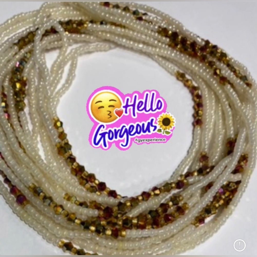NWT Simple yet “GORGEOUS” Preciosa Handmade Waistbead Intermediate Up 50 length